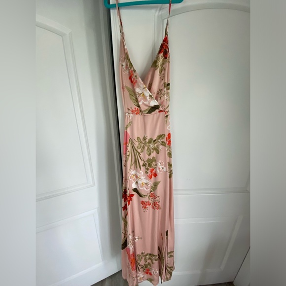 The Lulus Still the One Blush Pink Floral Print Satin Maxi Dress - Picture 3 of 9